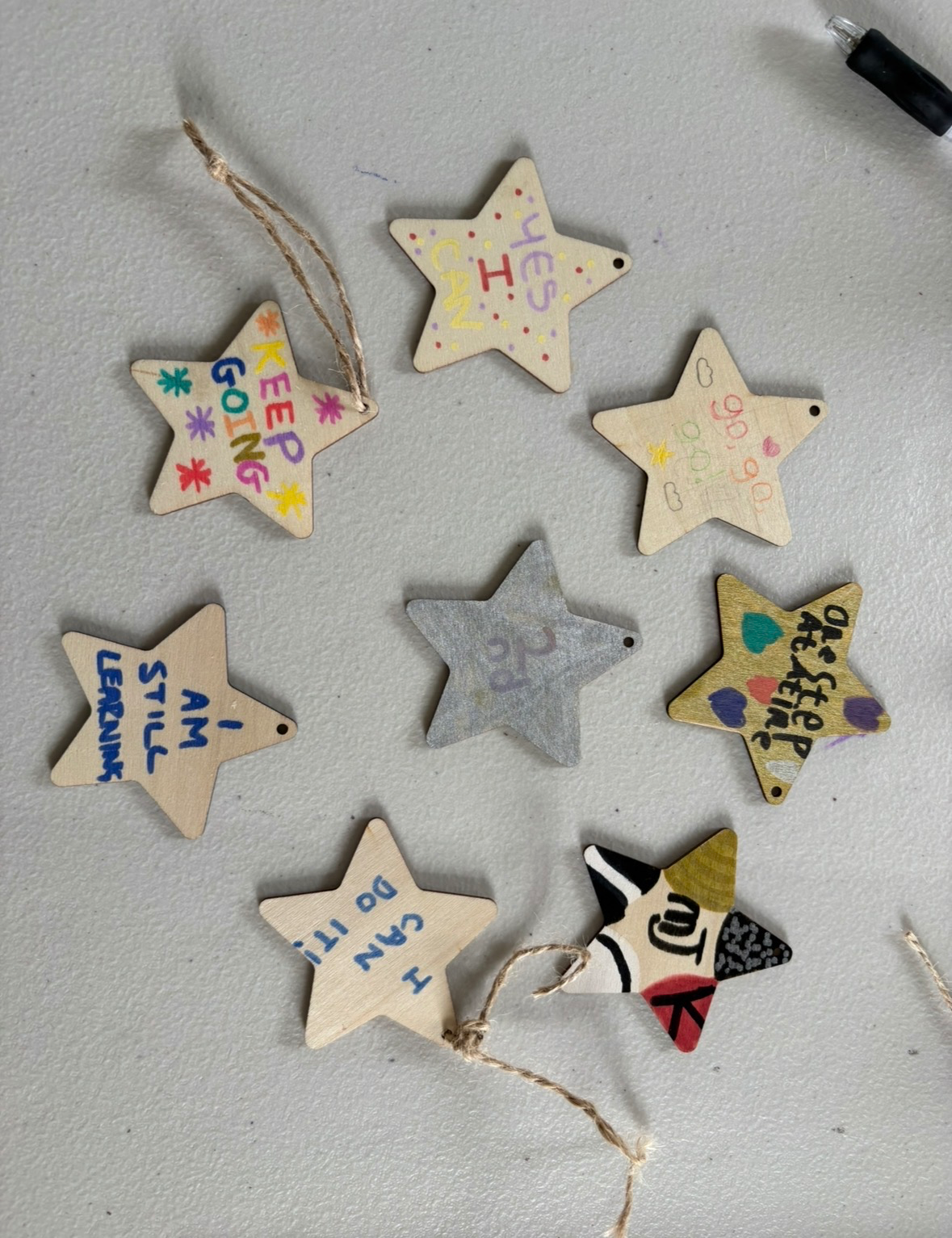 Finished Confidence Stars.
